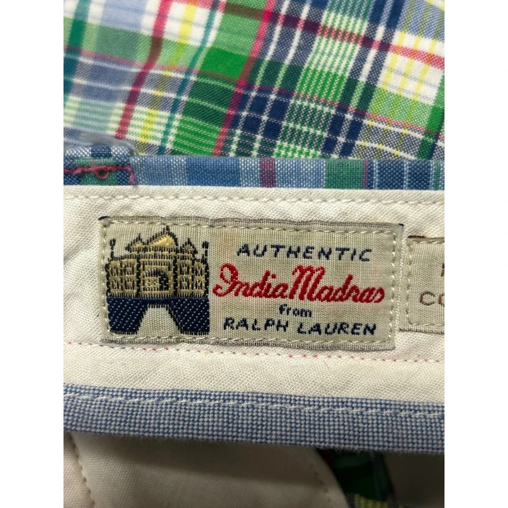 Polo Ralph‎ Lauren Mens 33 India Madras Plaid Shorts Cotton 9 Inseam - CJ